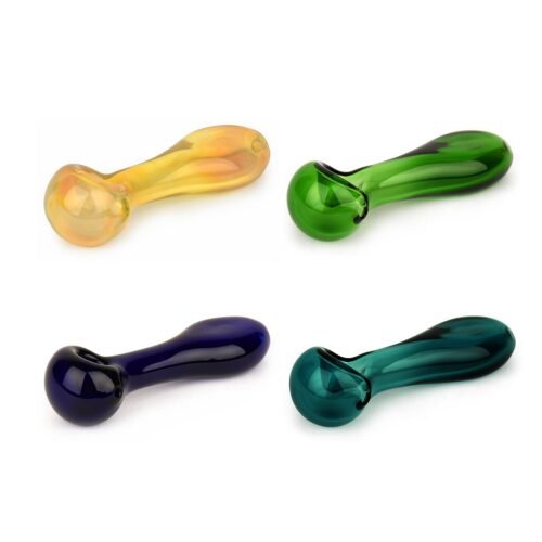 4.25" Bongjour! Flatty Hand Pipe Assorted Colours