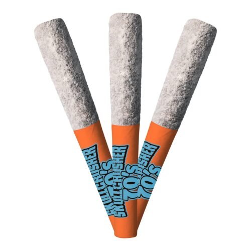Skullcrusher 70's — Iced Raspberry - Quad Diamond Infused Pre-rolls (1.35g)