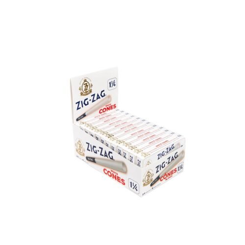 Zig-zag White 1 1/4 Cones